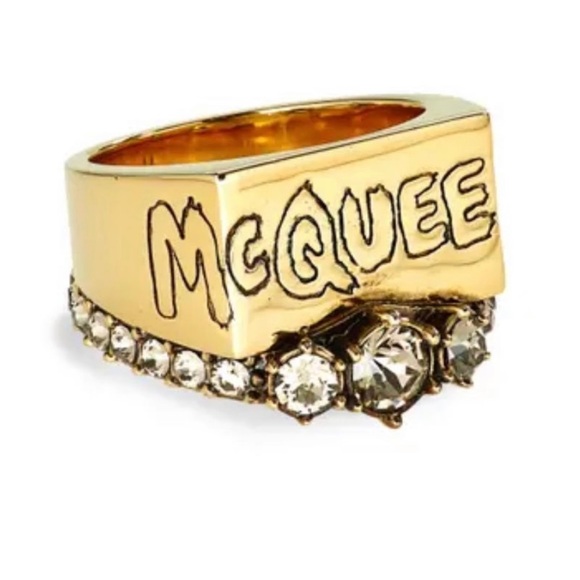 Alexander McQueen Jewelry - Alexander McQueen McQueen Graffiti crystal-embellished ring
